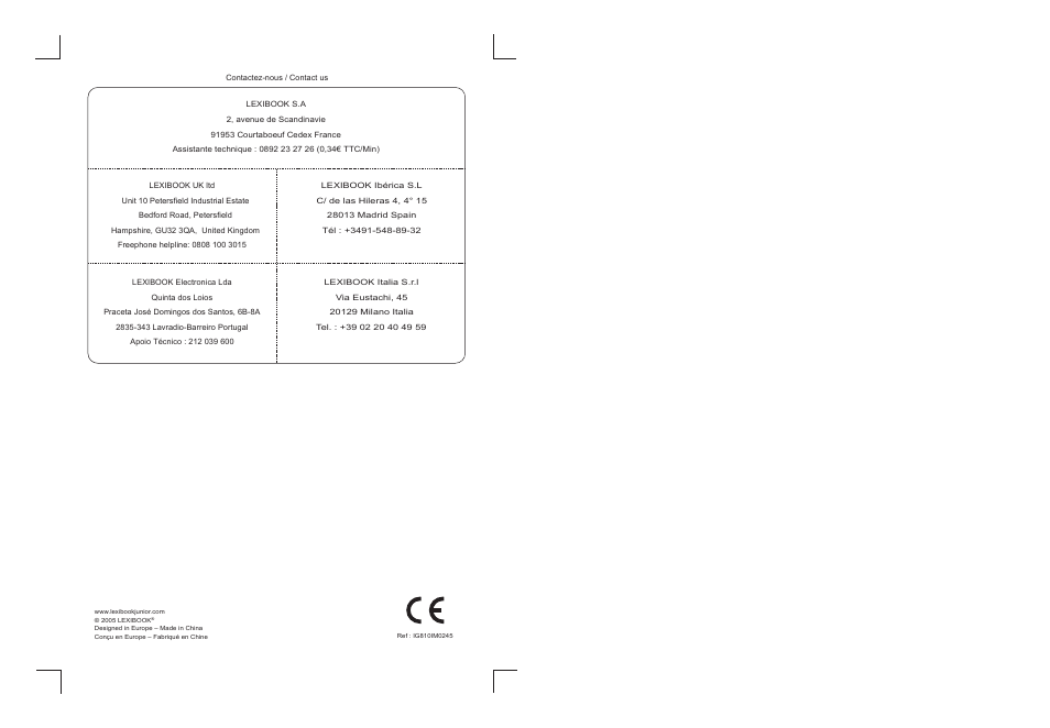 Lexibook IG810 User Manual | Page 42 / 42
