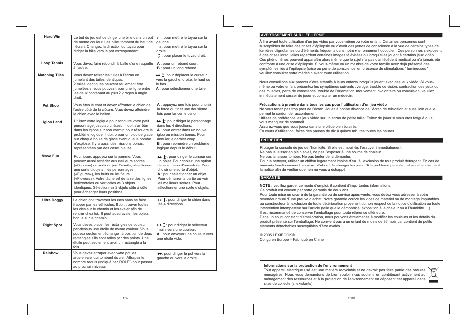 Fr9-10.pdf | Lexibook IG810 User Manual | Page 6 / 42