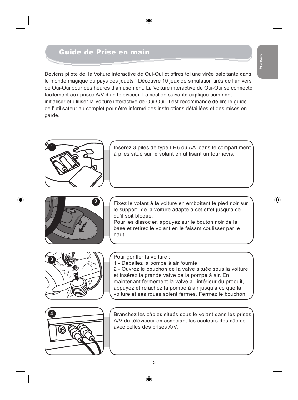 Guide de prise en main | Lexibook JG6000NO User Manual | Page 3 / 33