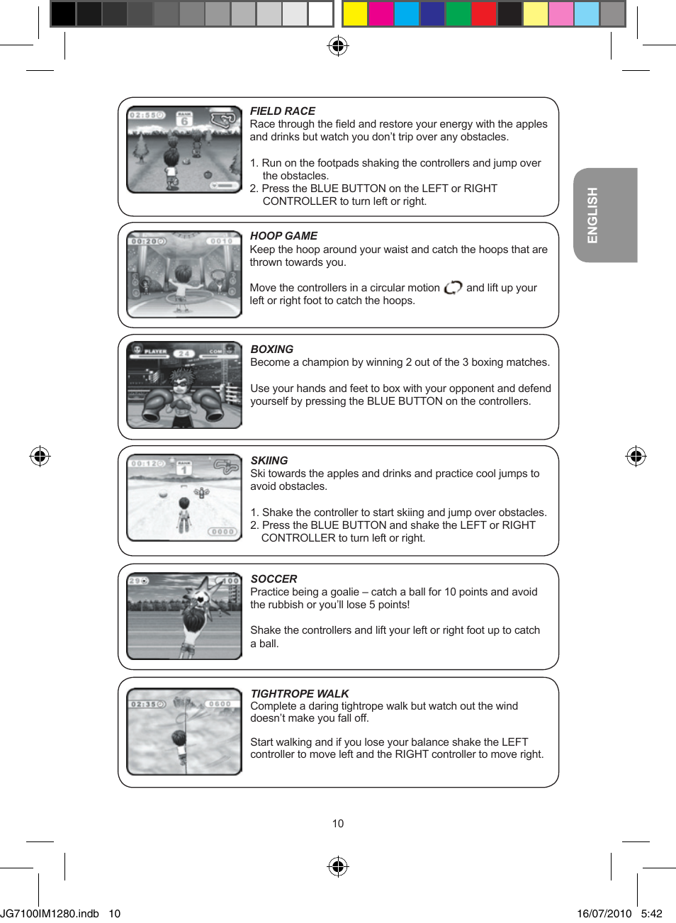 Lexibook JG7100 User Manual | Page 10 / 44