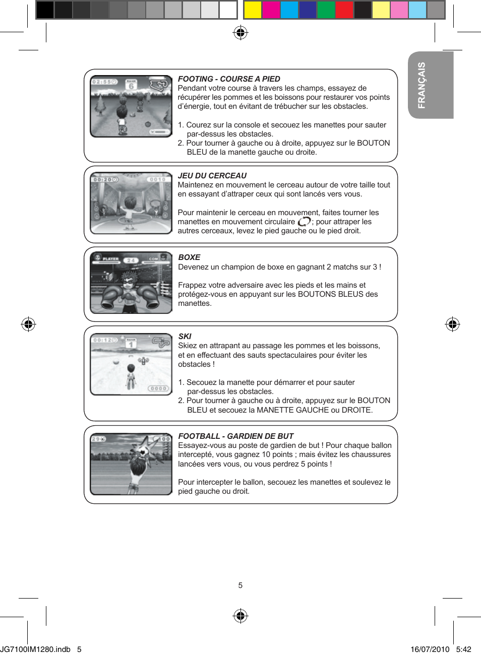 Lexibook JG7100 User Manual | Page 5 / 44