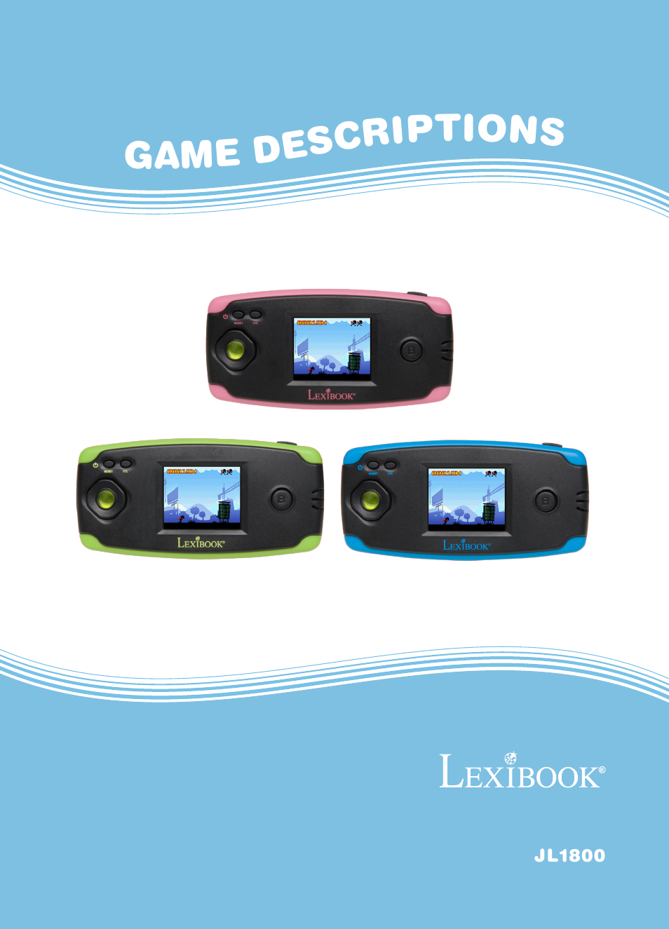 Lexibook JL1800 - game descriptions User Manual | 9 pages