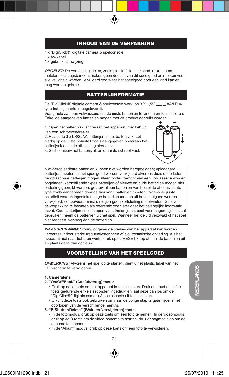 Lexibook JL2600 User Manual | Page 21 / 25