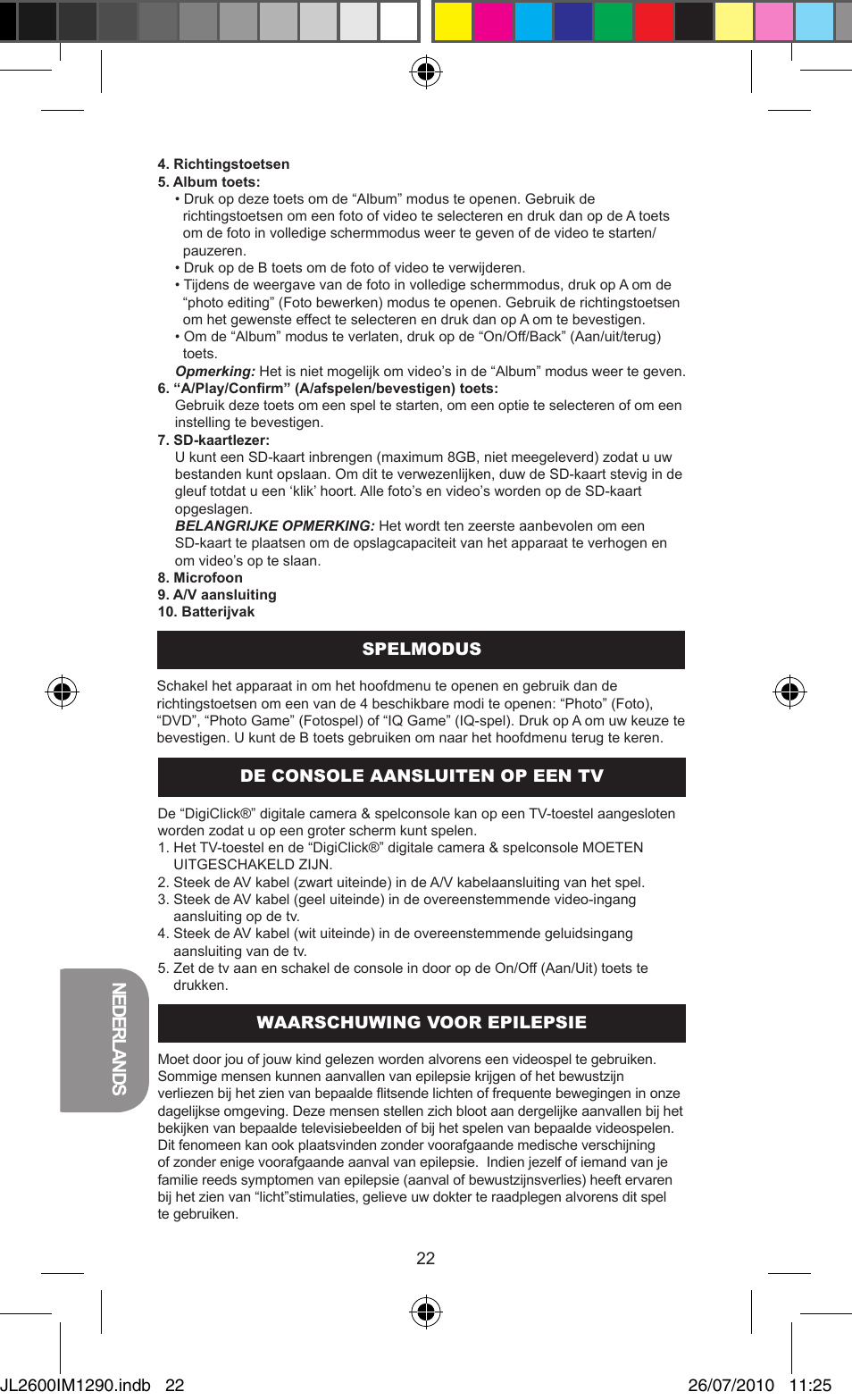 Lexibook JL2600 User Manual | Page 22 / 25