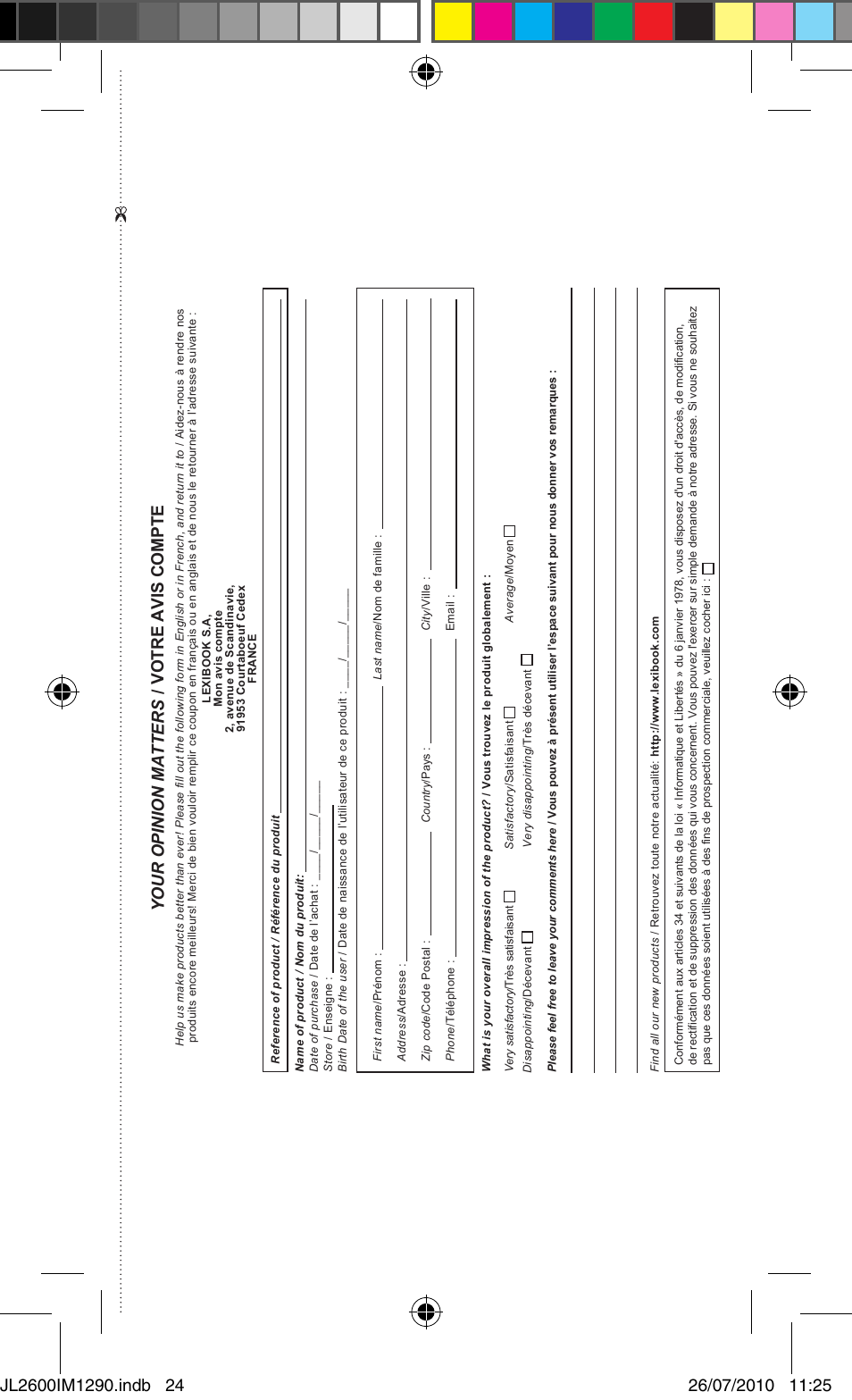 Lexibook JL2600 User Manual | Page 24 / 25