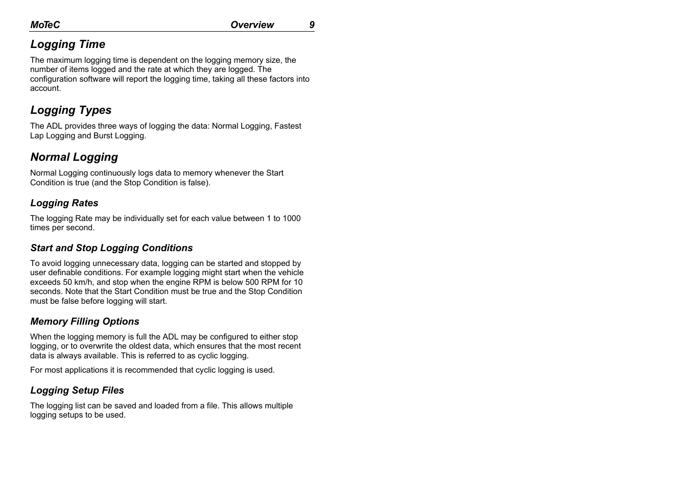 MoTeC ADL EDL User Manual | Page 11 / 81