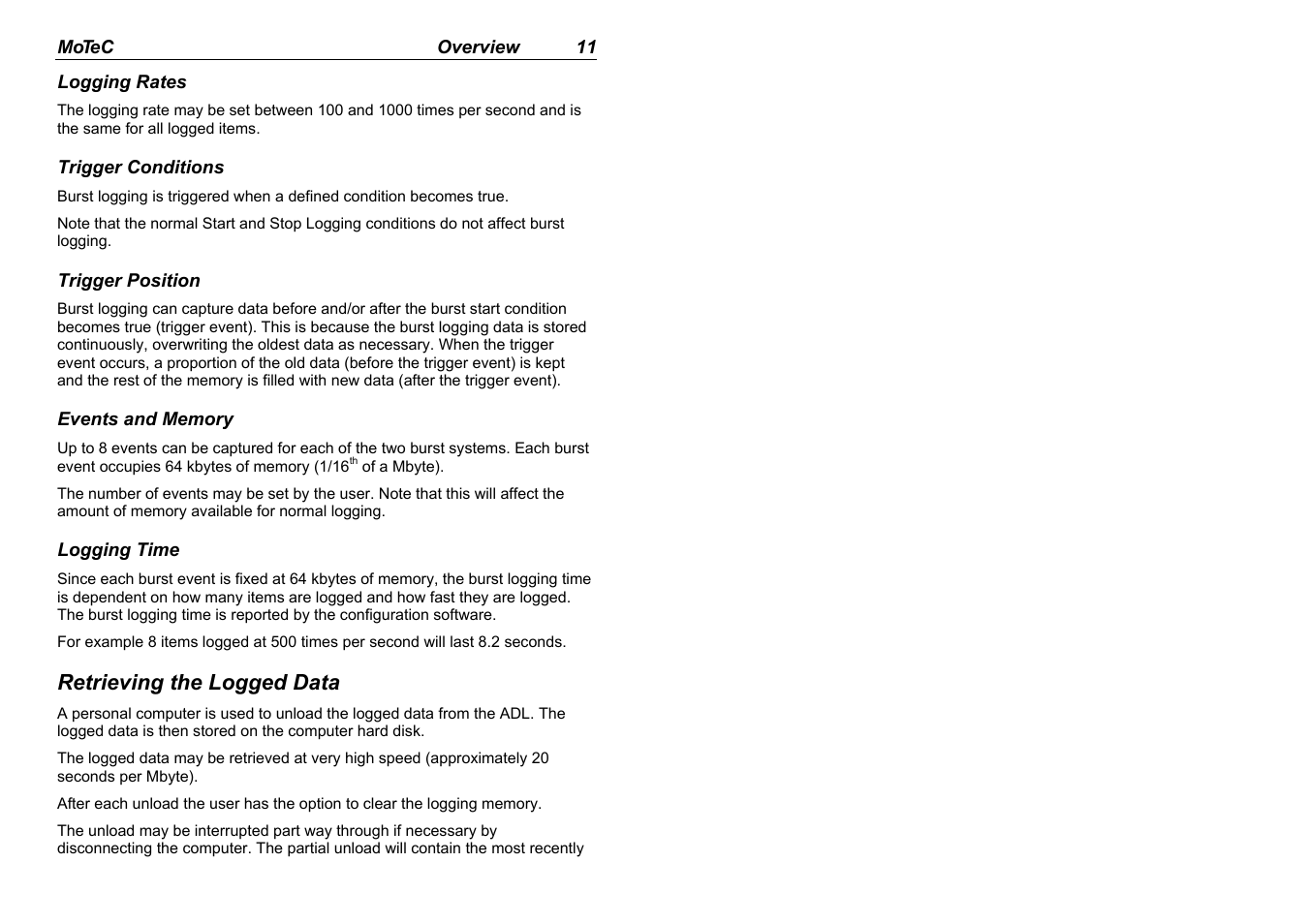 MoTeC ADL EDL User Manual | Page 13 / 81