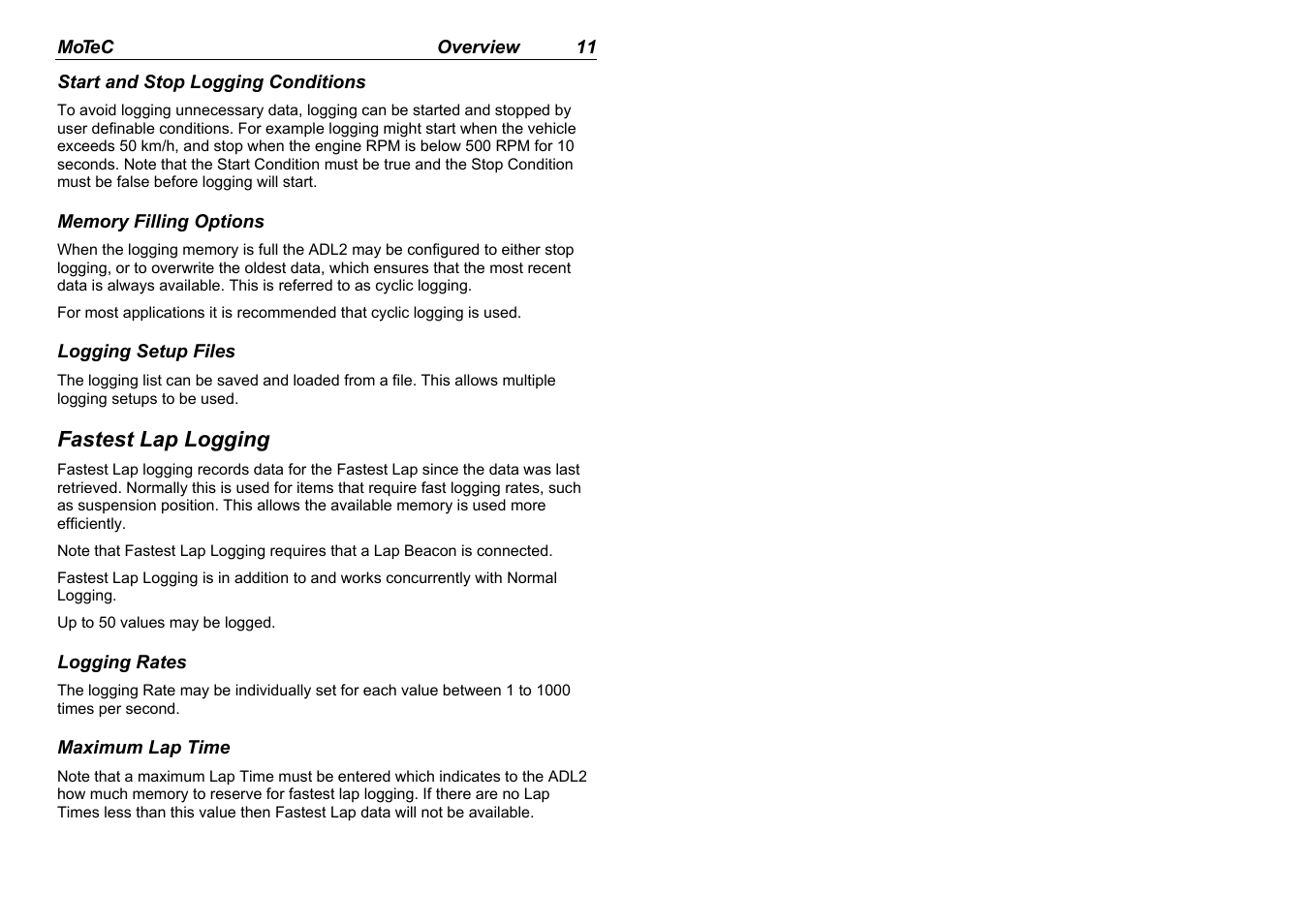 MoTeC ADL2 EDL2 User Manual | Page 13 / 82