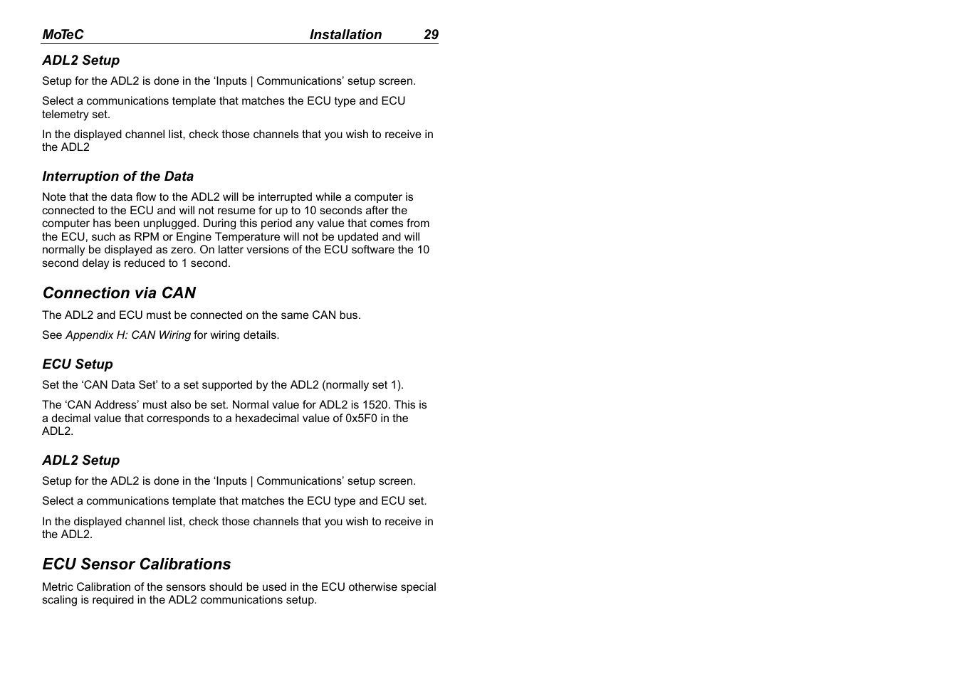 MoTeC ADL2 EDL2 User Manual | Page 31 / 82