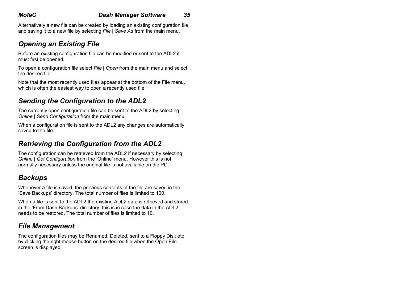 MoTeC ADL2 EDL2 User Manual | Page 37 / 82