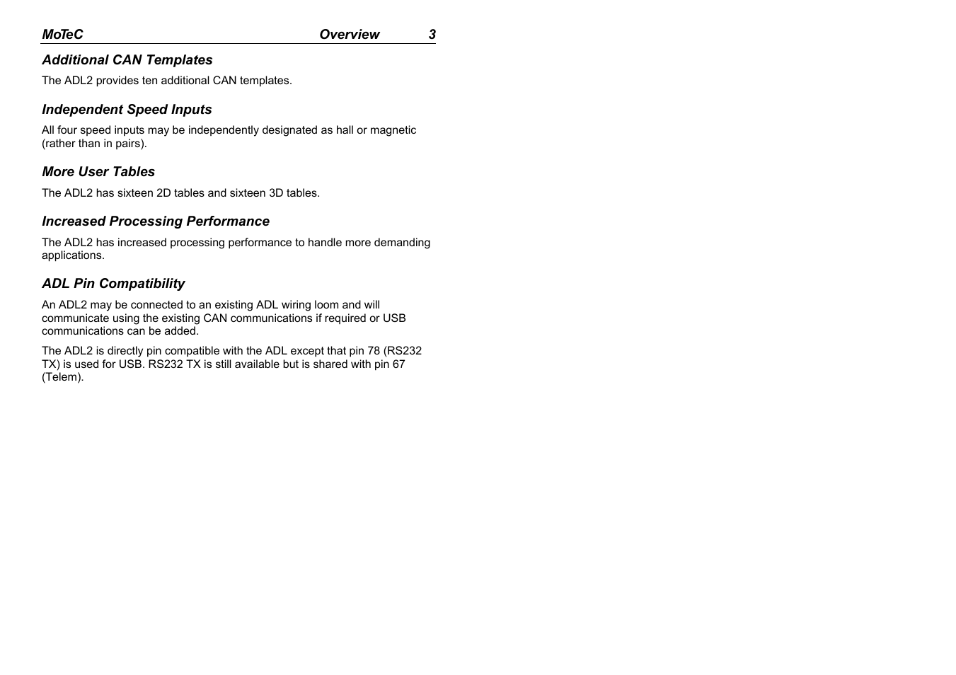 MoTeC ADL2 EDL2 User Manual | Page 5 / 82