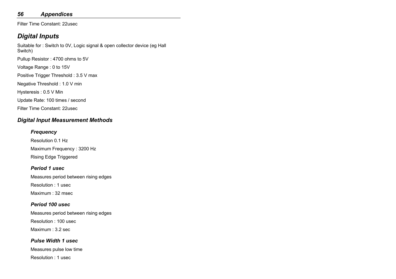 Digital inputs | MoTeC ADL2 EDL2 User Manual | Page 58 / 82