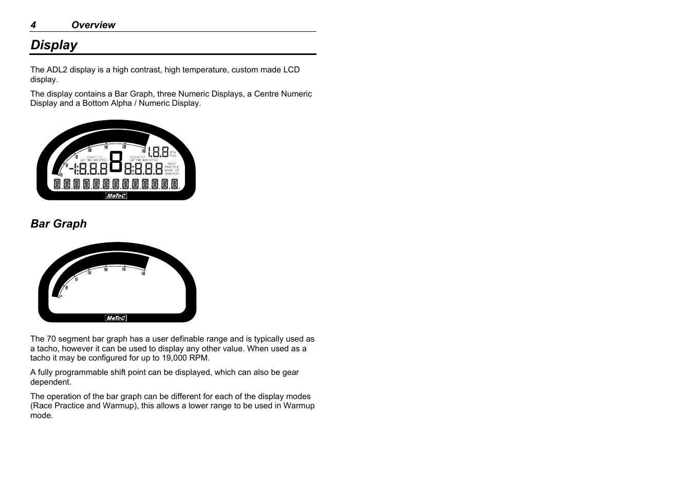 Display | MoTeC ADL2 EDL2 User Manual | Page 6 / 82