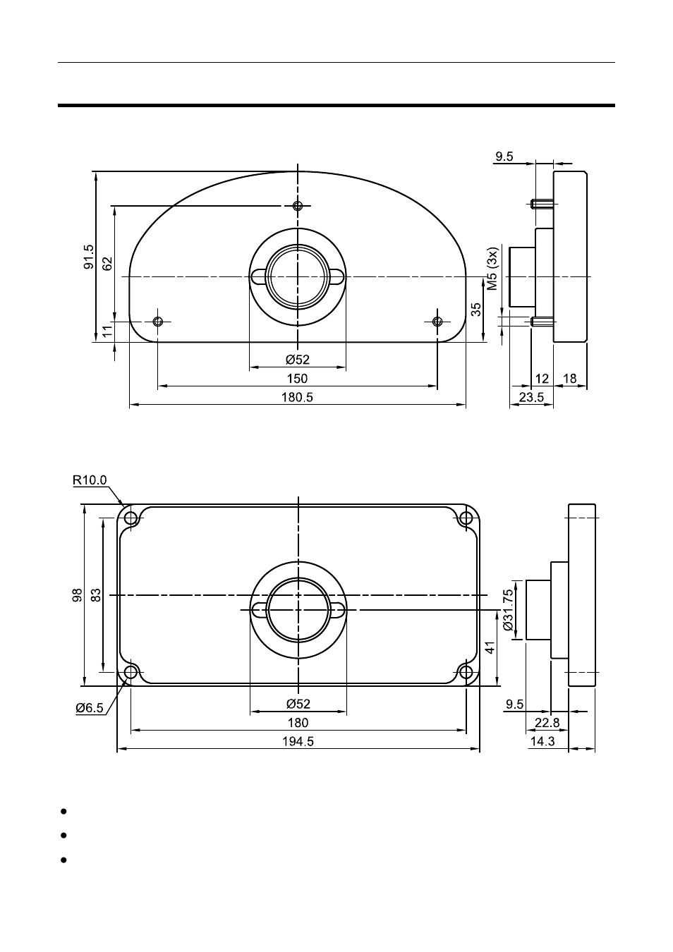 Mounting dimensions | MoTeC ADL3 EDL3 User Manual | Page 57 / 80
