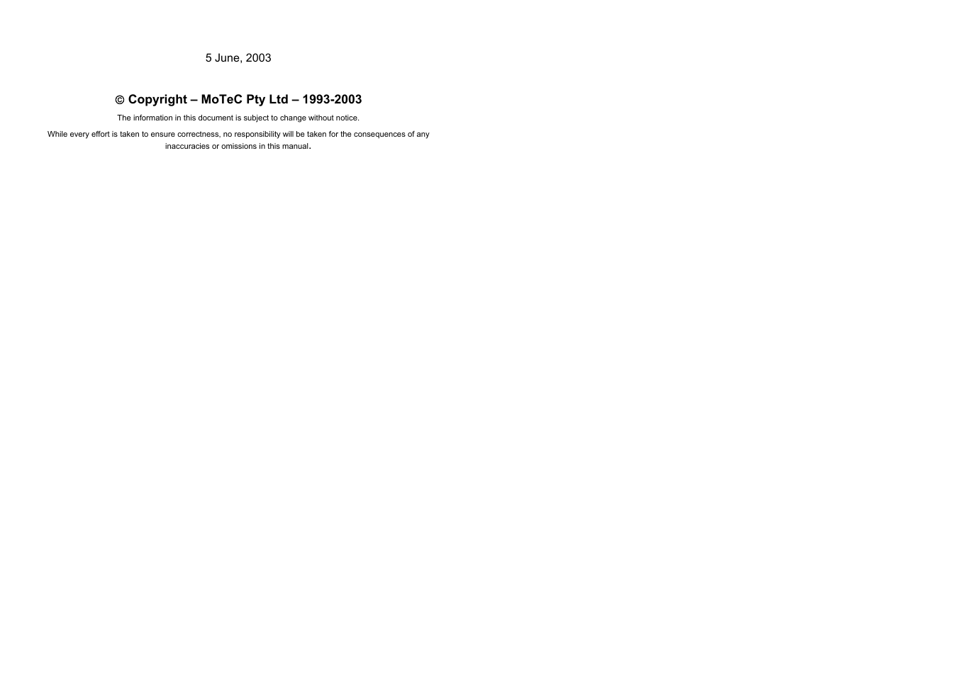 MoTeC AFM1 User Manual | Page 2 / 20