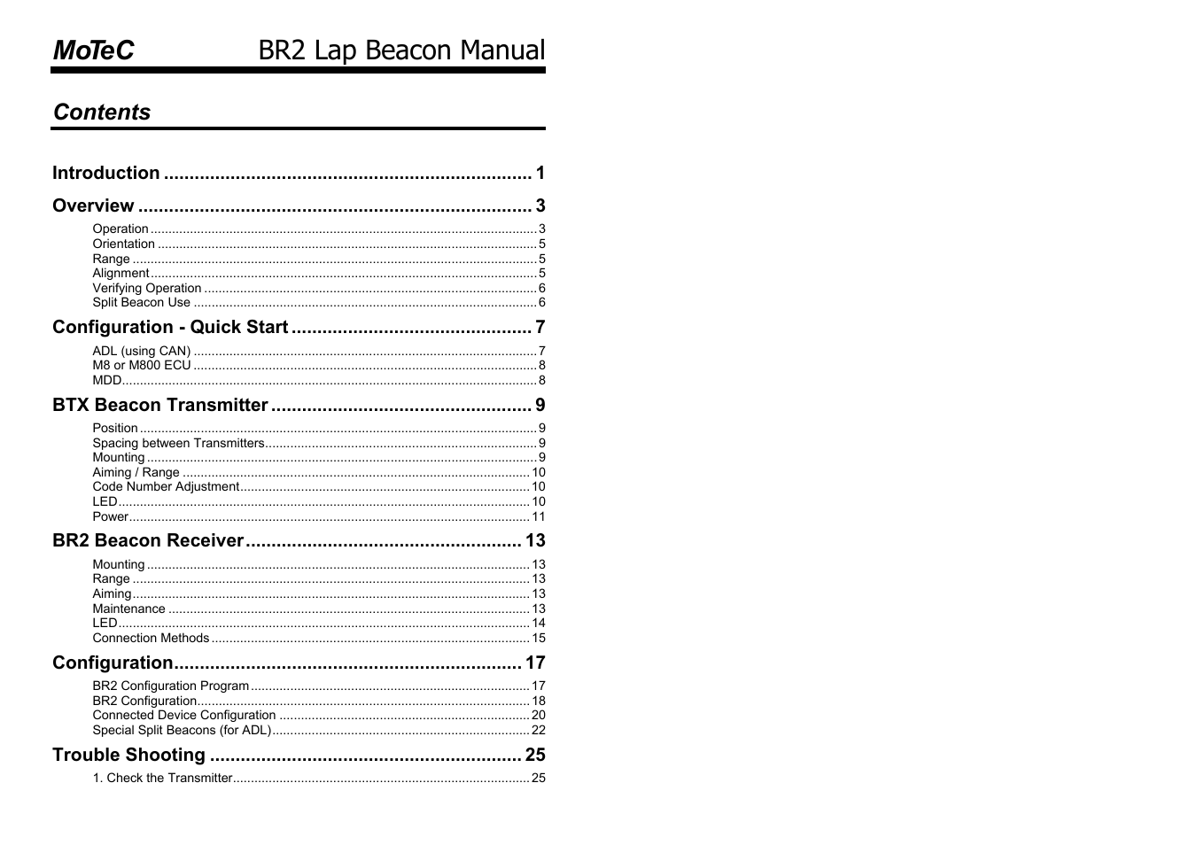 MoTeC BR2 BTX User Manual | 47 pages