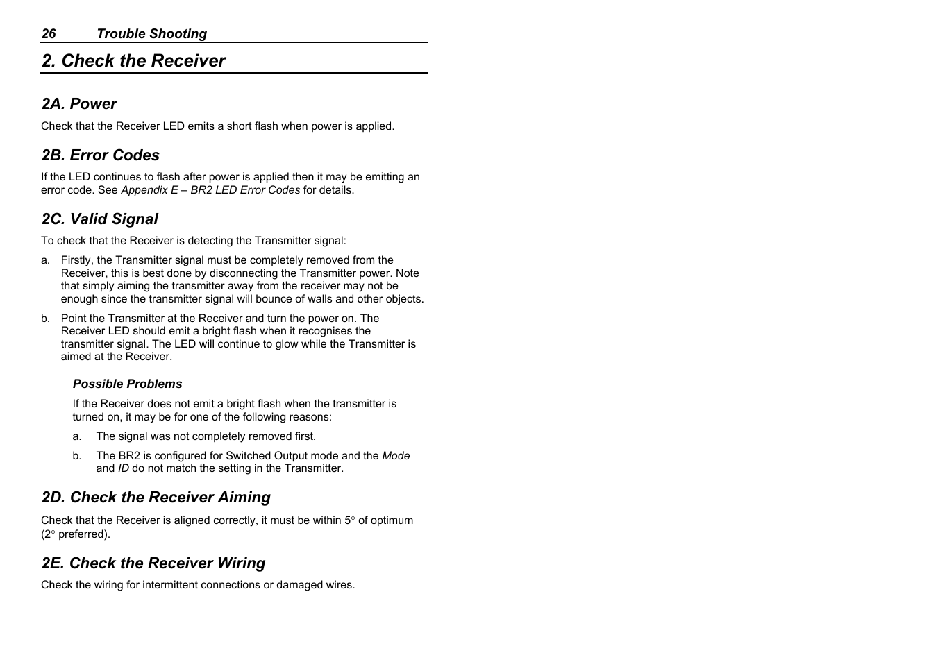 Check the receiver | MoTeC BR2 BTX User Manual | Page 28 / 47