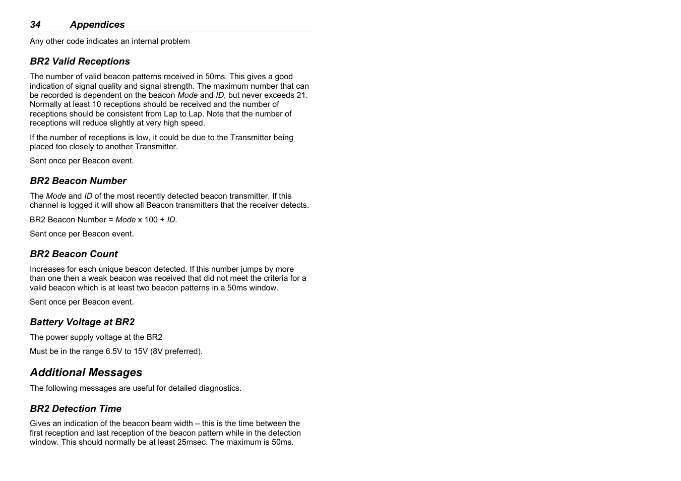 MoTeC BR2 BTX User Manual | Page 36 / 47