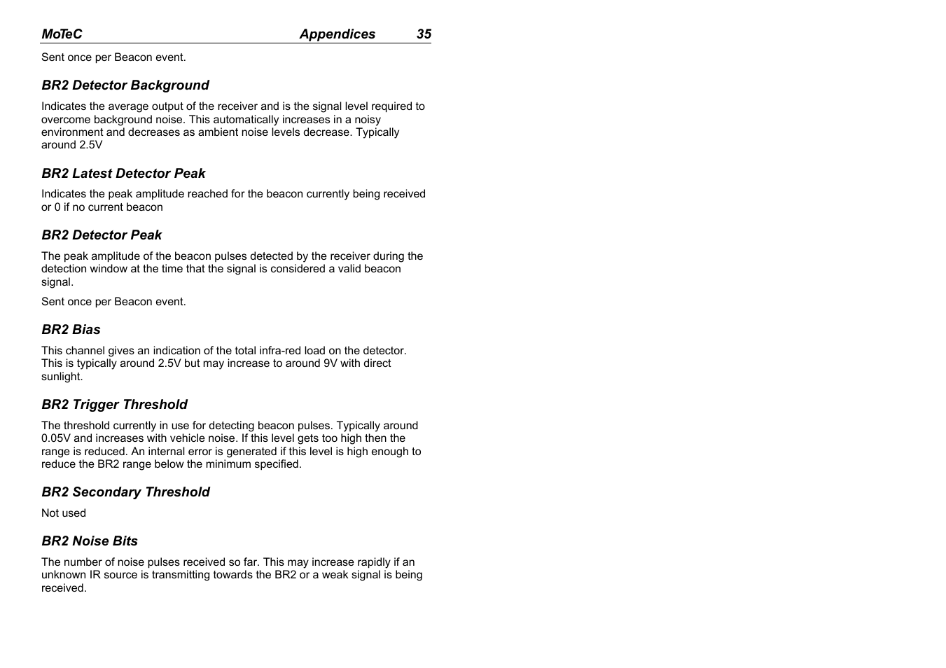 MoTeC BR2 BTX User Manual | Page 37 / 47