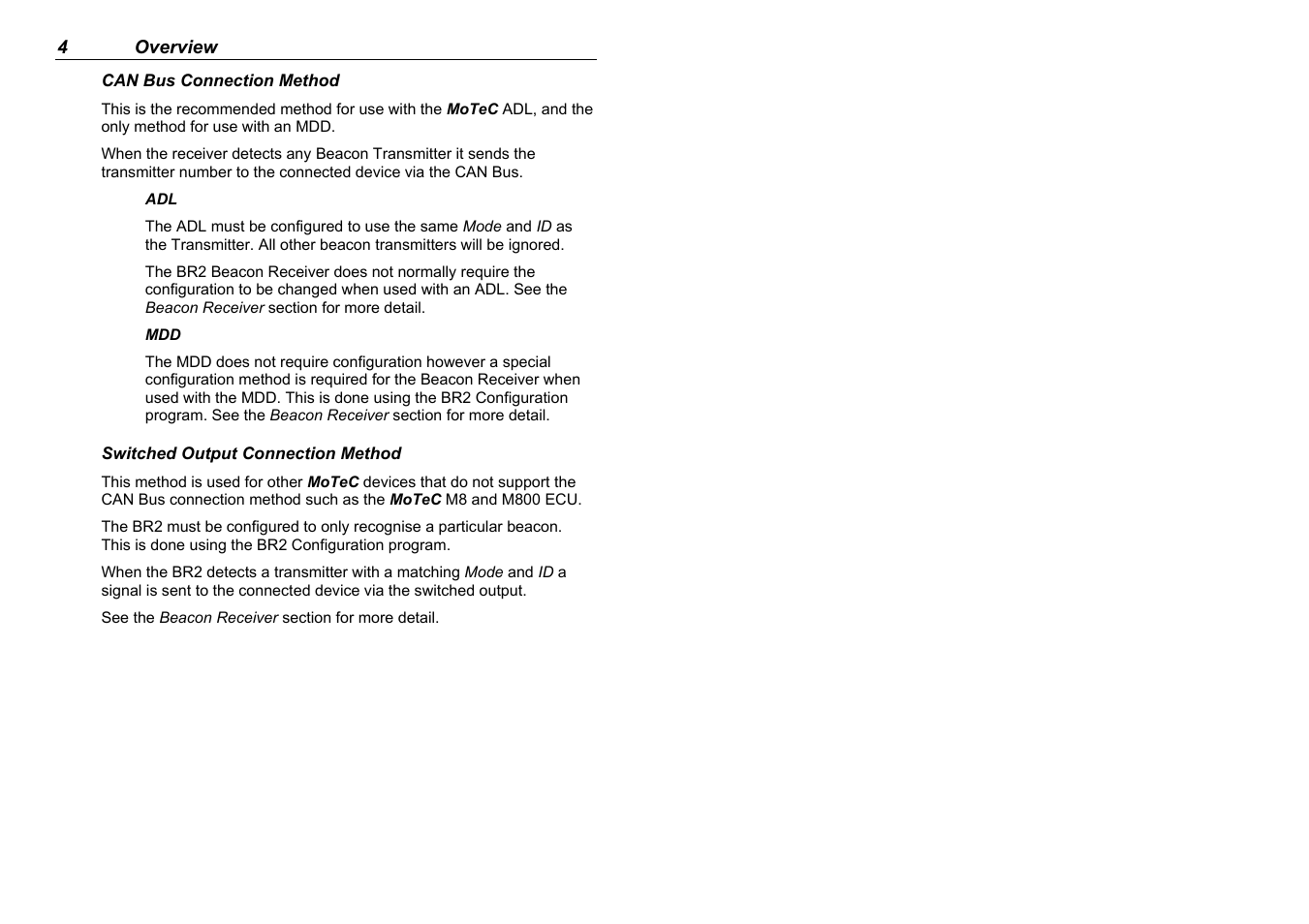 MoTeC BR2 BTX User Manual | Page 6 / 47