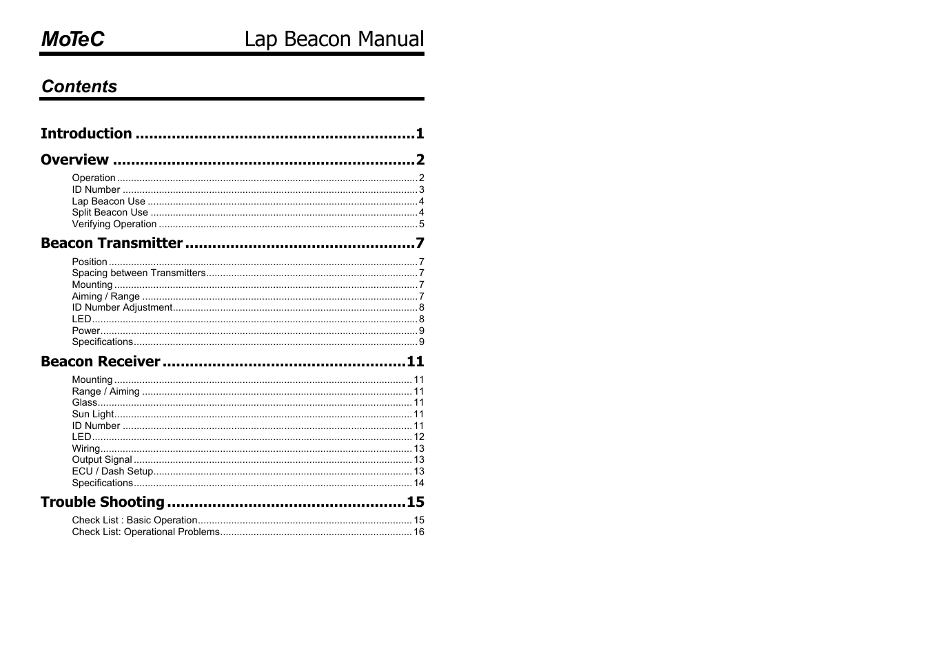 MoTeC BRX User Manual | 21 pages