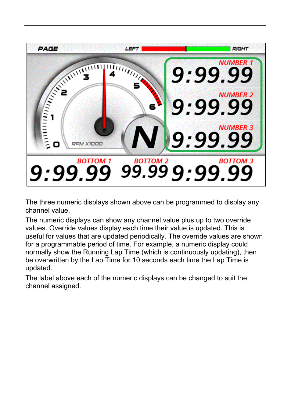Top displays | MoTeC C125 User Manual | Page 45 / 89