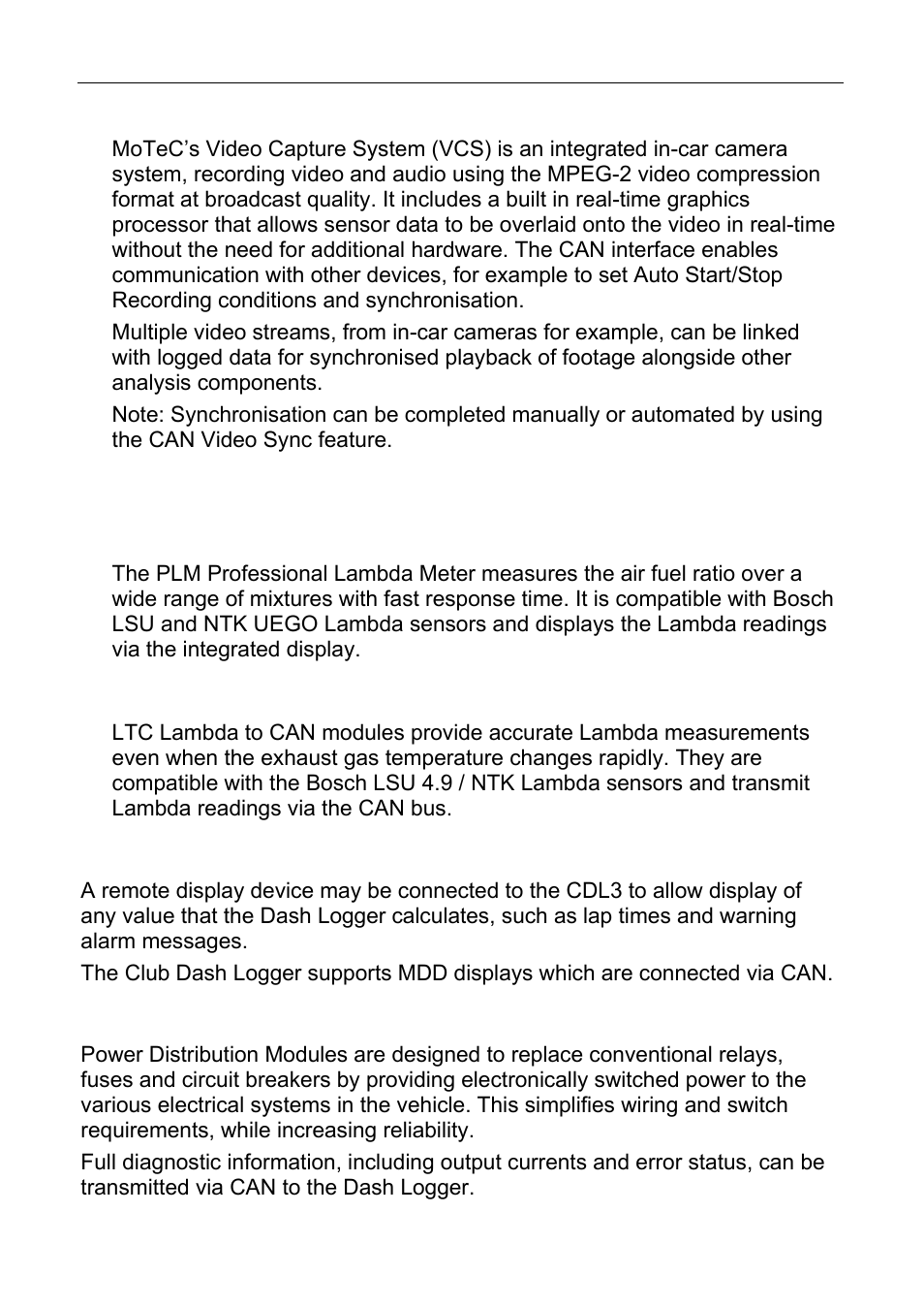MoTeC CDL3 User Manual | Page 10 / 86