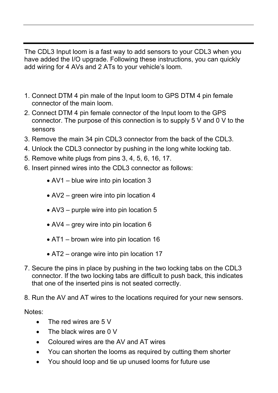 Installing the cdl3 input loom, 14 cdl3 track kits | MoTeC CDL3 User Manual | Page 14 / 86