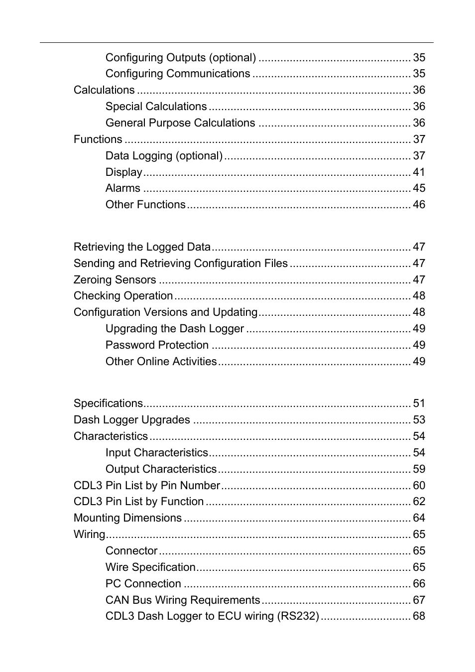 Motec cdl3 user manual, Operation, Appendices | MoTeC CDL3 User Manual | Page 3 / 86