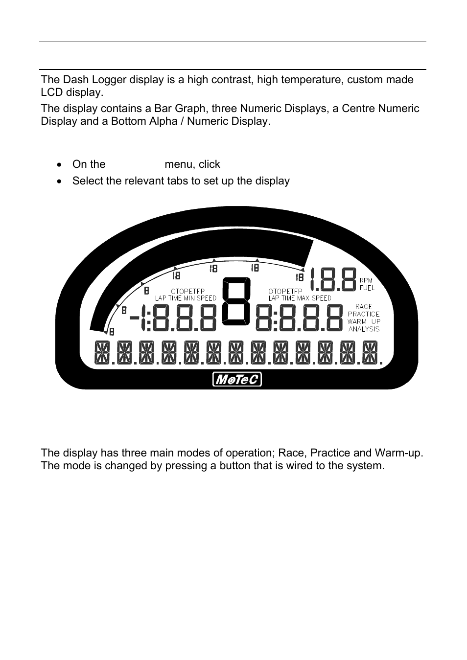 Display | MoTeC CDL3 User Manual | Page 41 / 86