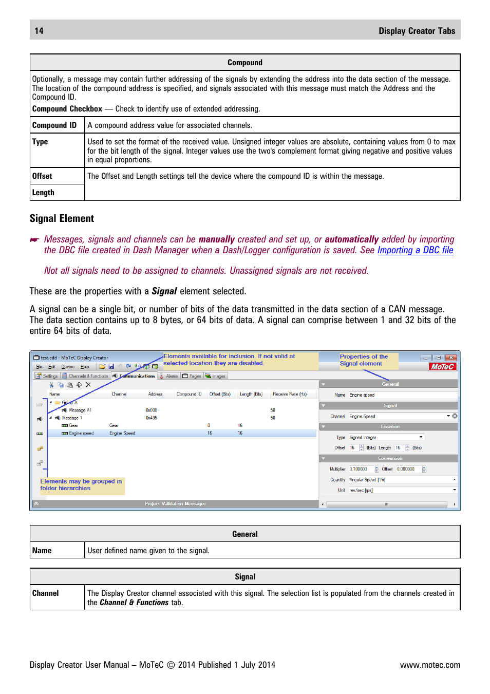 MoTeC Display Creator User Manual | Page 14 / 66