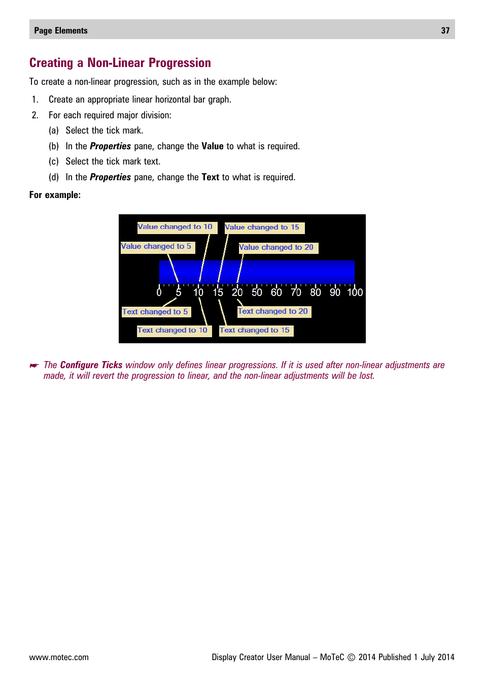 Creating a non-linear progression | MoTeC Display Creator User Manual | Page 37 / 66