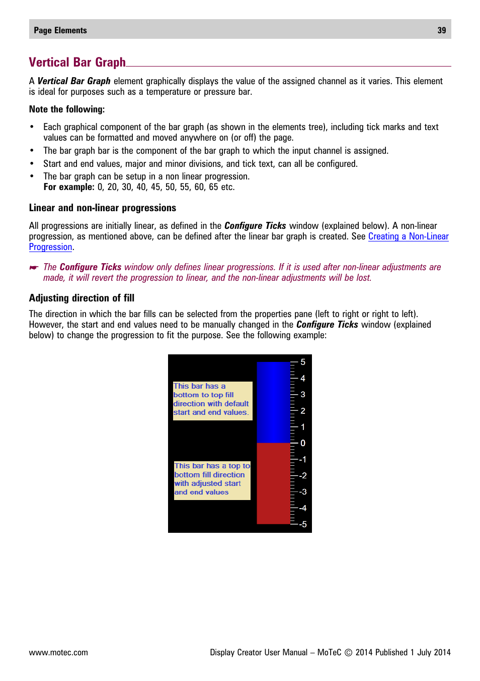 Vertical bar graph | MoTeC Display Creator User Manual | Page 39 / 66