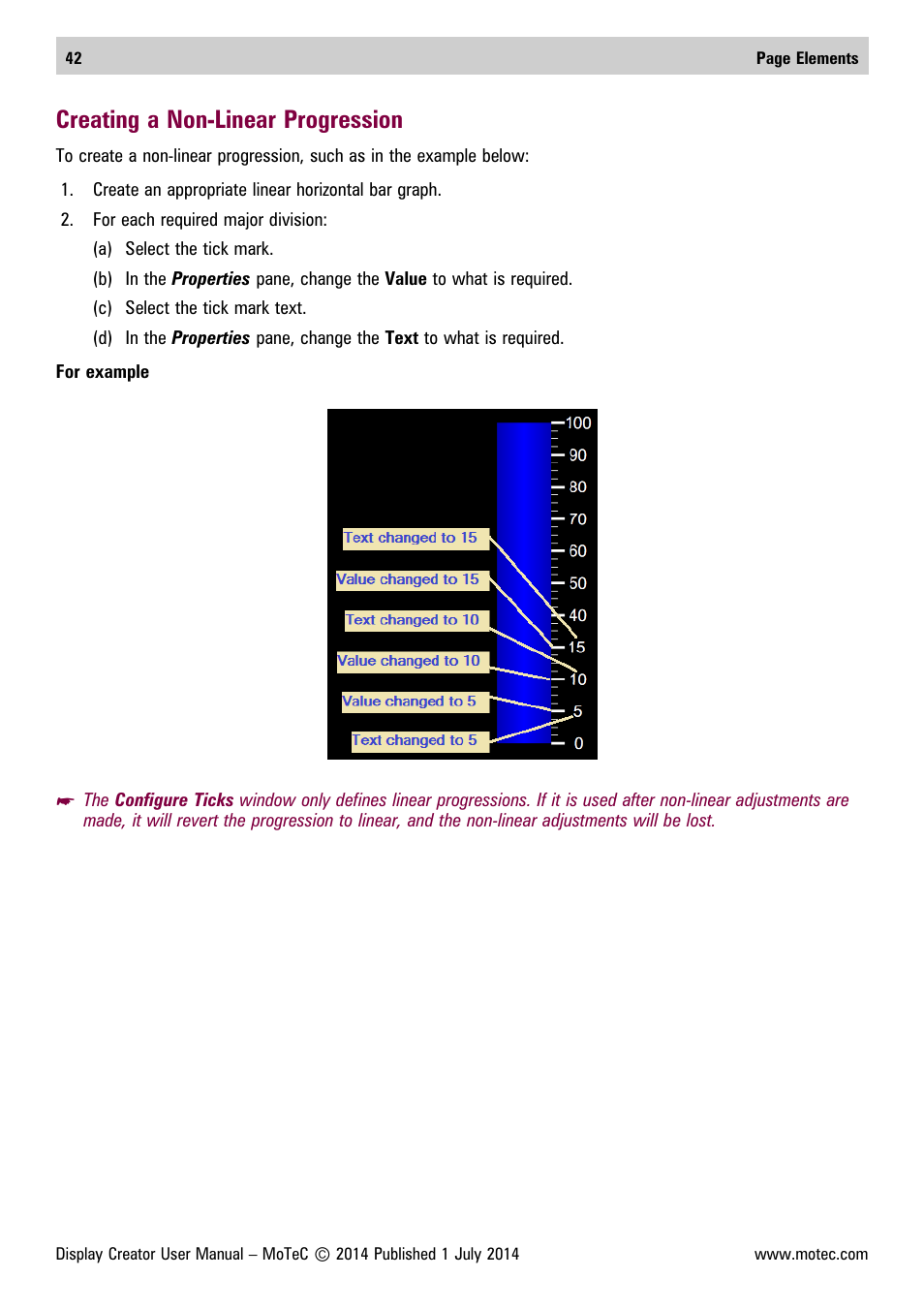 Creating a non-linear progression | MoTeC Display Creator User Manual | Page 42 / 66