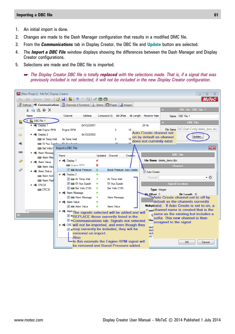 MoTeC Display Creator User Manual | Page 61 / 66