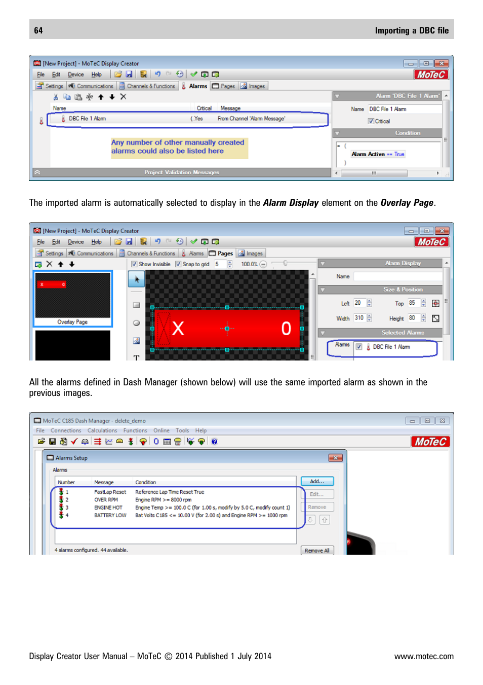 MoTeC Display Creator User Manual | Page 64 / 66