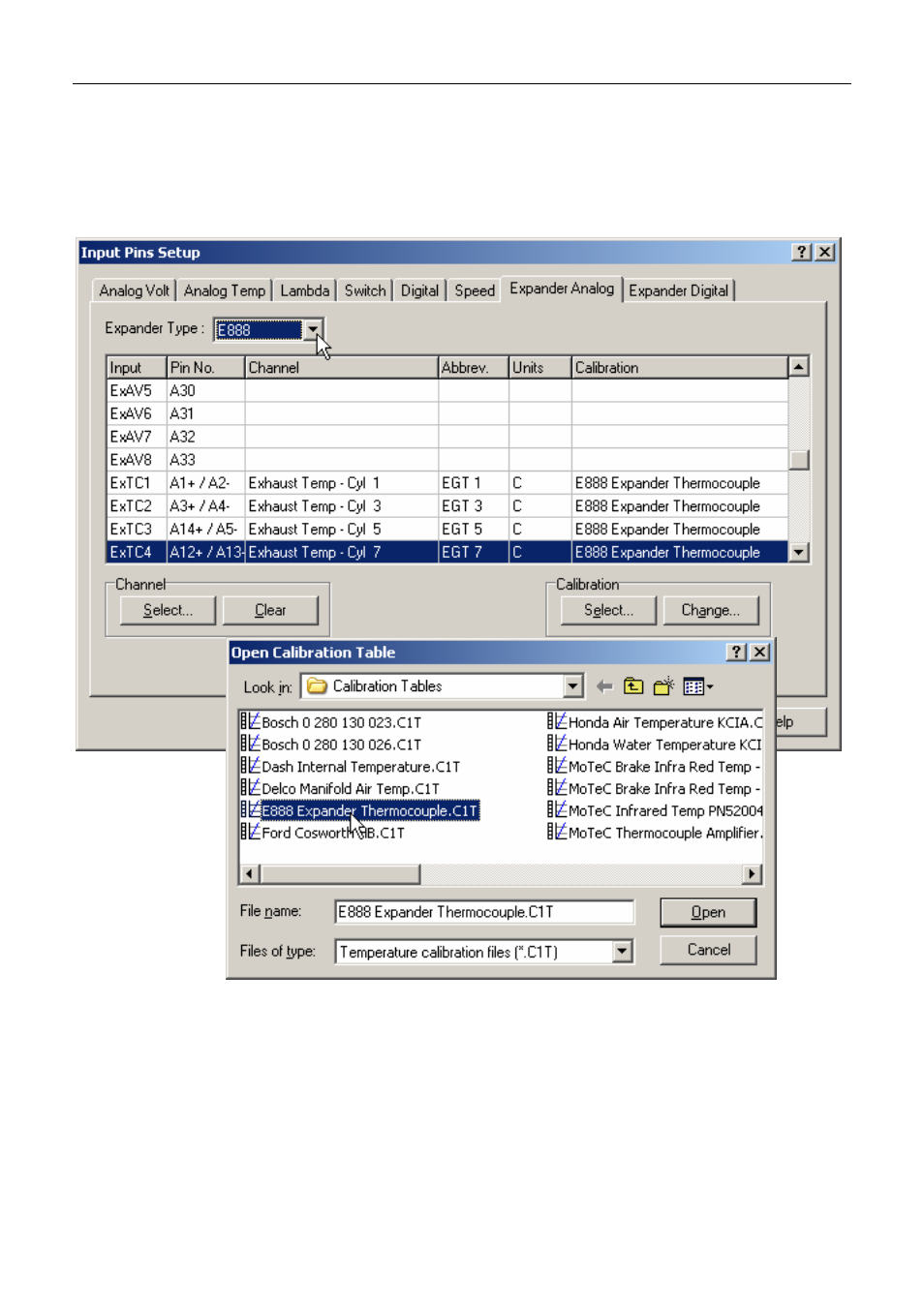 E888 thermocouples | MoTeC E816 User Manual | Page 8 / 30