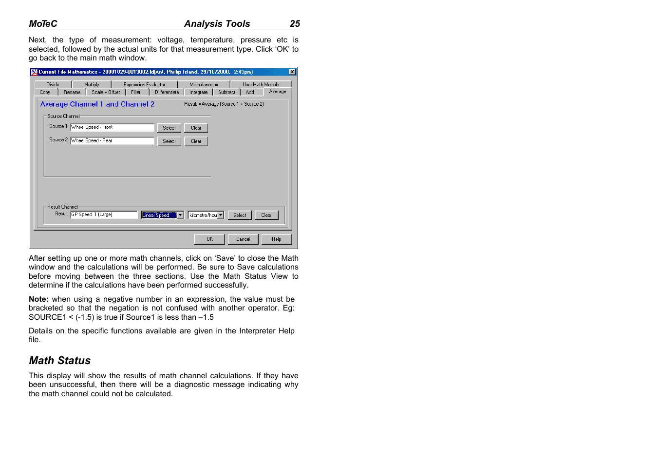 MoTeC Interpreter User Manual | Page 27 / 37