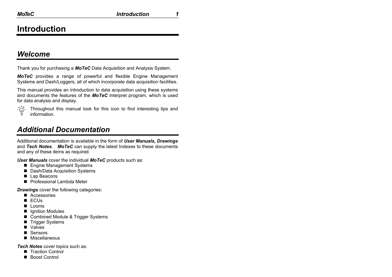 Introduction, Welcome, Additional documentation | MoTeC Interpreter User Manual | Page 3 / 37