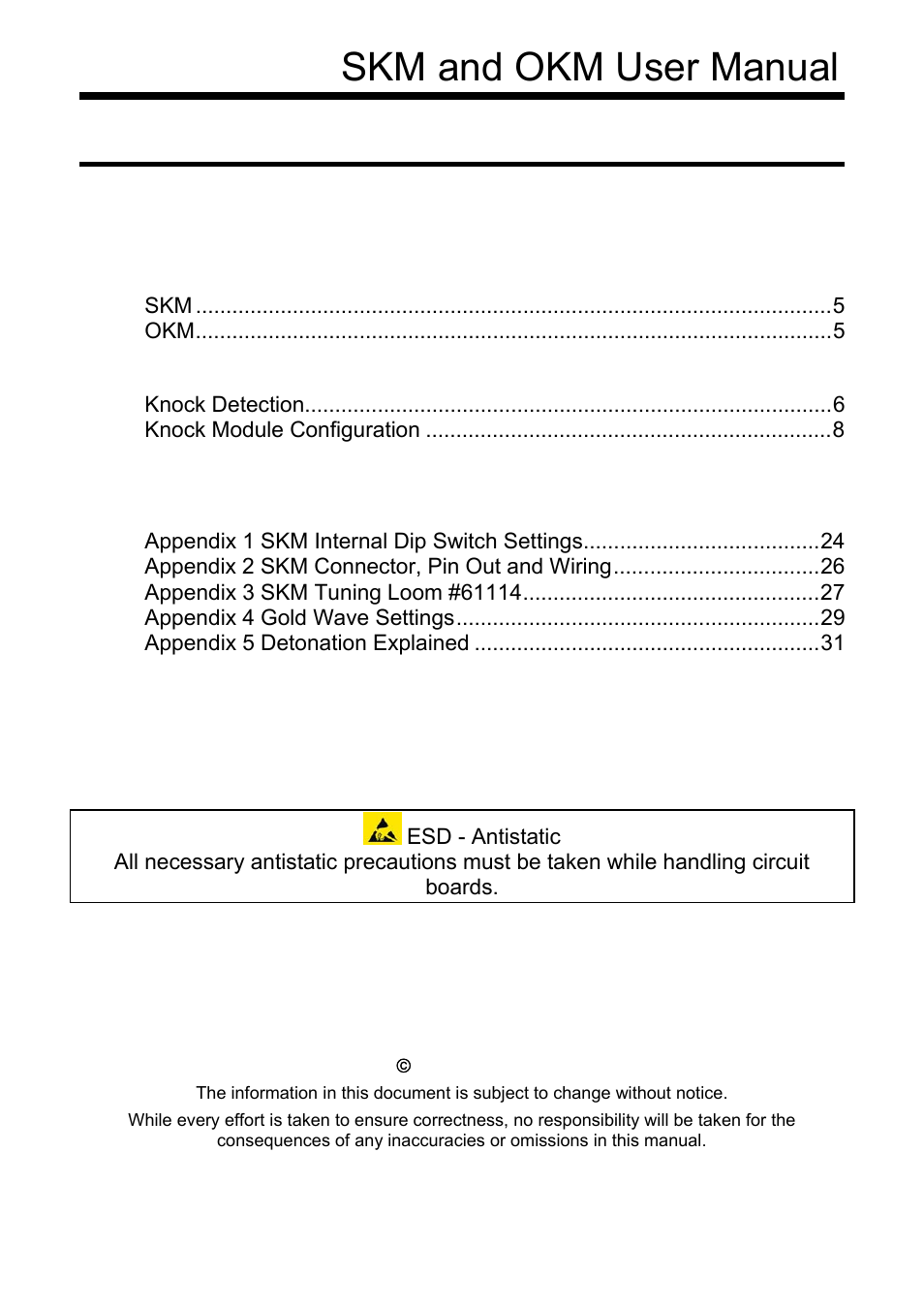 MoTeC Knock OKM User Manual | 36 pages