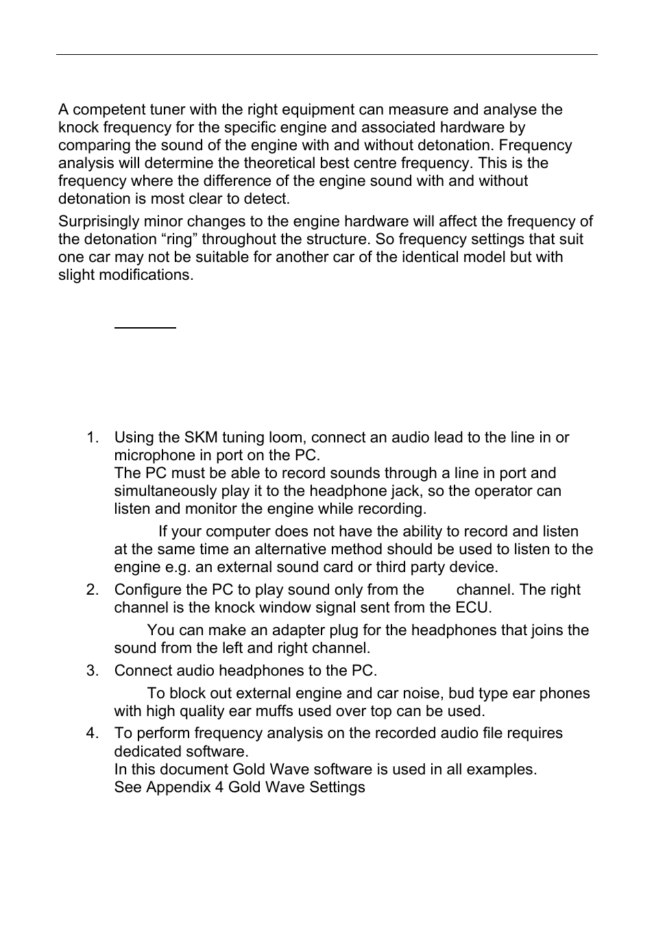 Frequency analysis, Motec configuration 11 | MoTeC Knock OKM User Manual | Page 11 / 36
