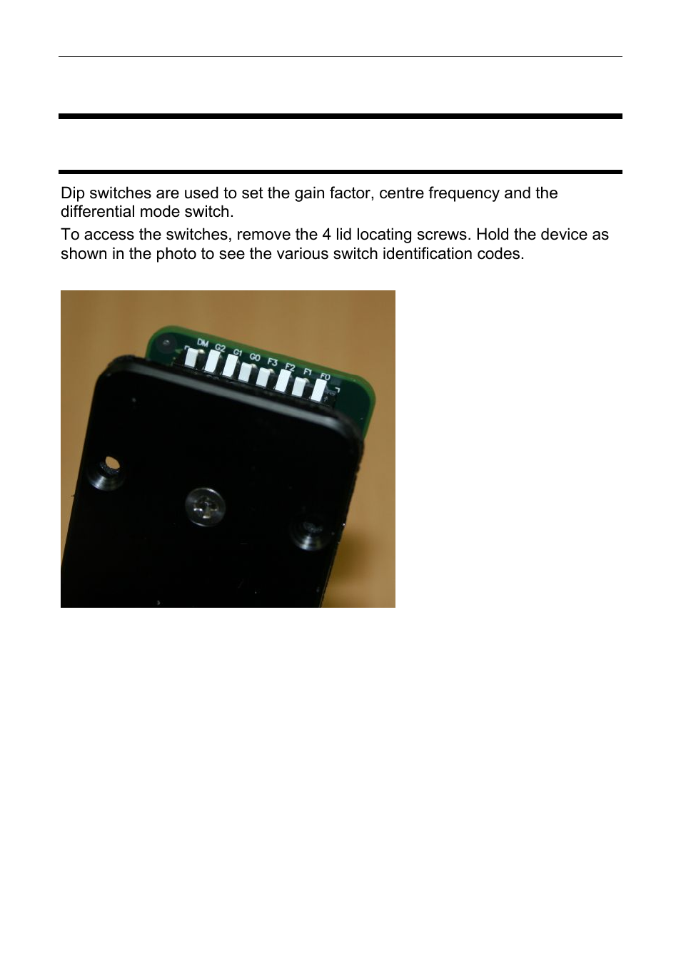 Appendices, Appendix 1 skm internal dip switch settings | MoTeC Knock OKM User Manual | Page 24 / 36