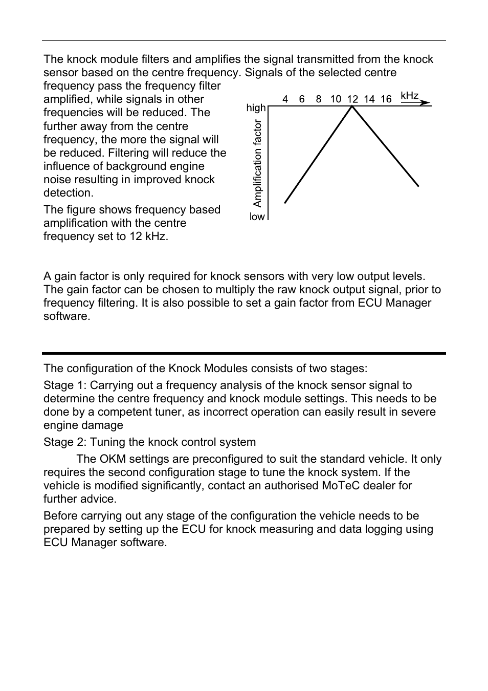 Knock module configuration | MoTeC Knock OKM User Manual | Page 8 / 36