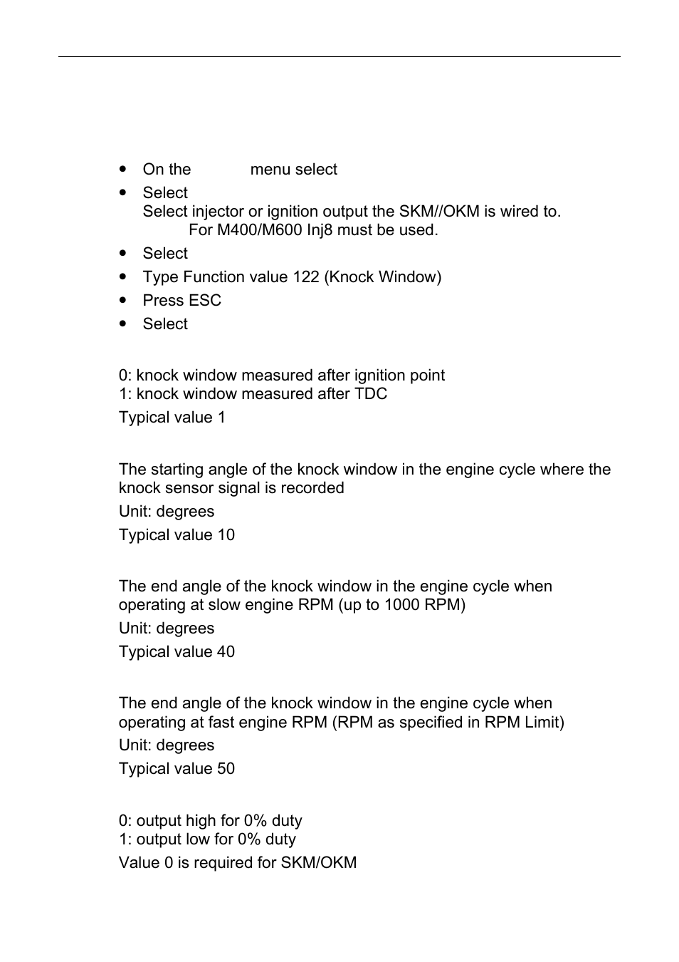 Preparation, Motec configuration 9, Configuring the knock window | MoTeC Knock OKM User Manual | Page 9 / 36