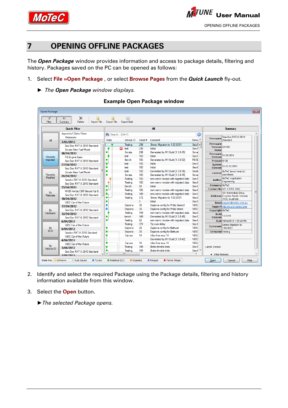 7opening offline packages | MoTeC M1 Tune User Manual User Manual | Page 18 / 77