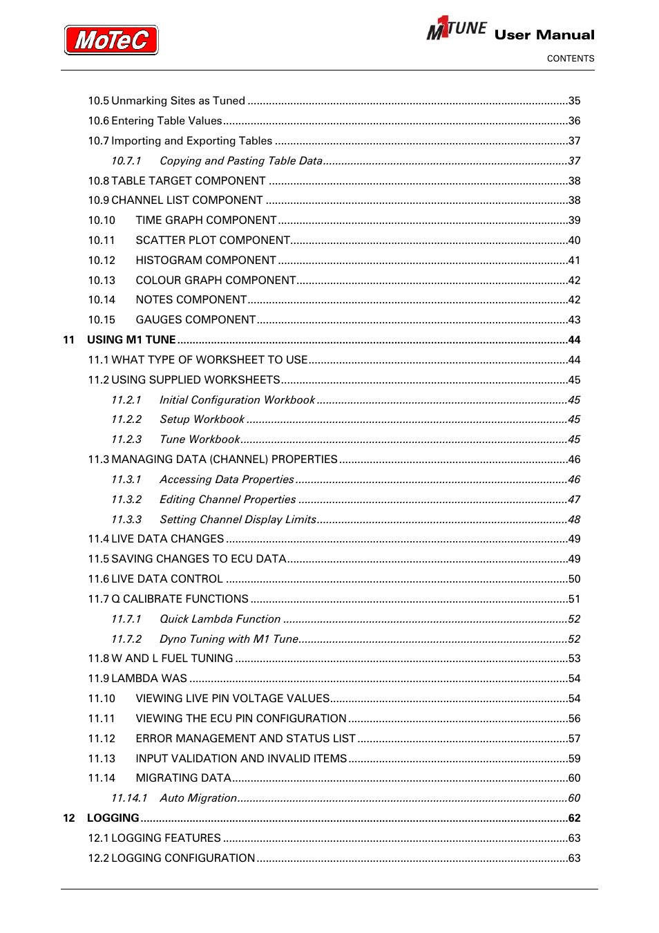 MoTeC M1 Tune User Manual User Manual | Page 4 / 77