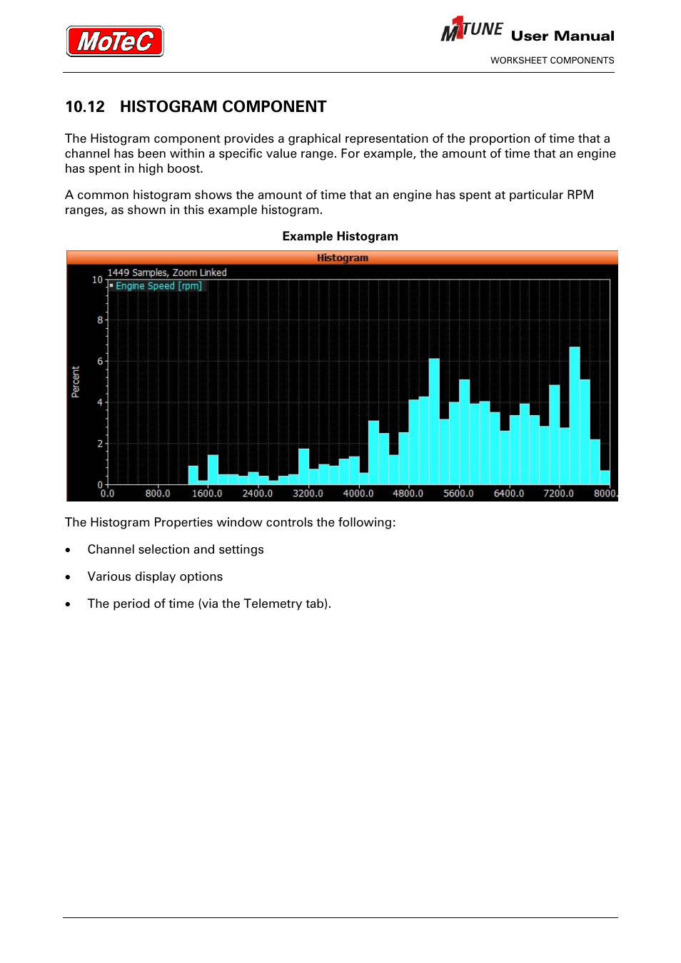 12 histogram component | MoTeC M1 Tune User Manual User Manual | Page 42 / 77