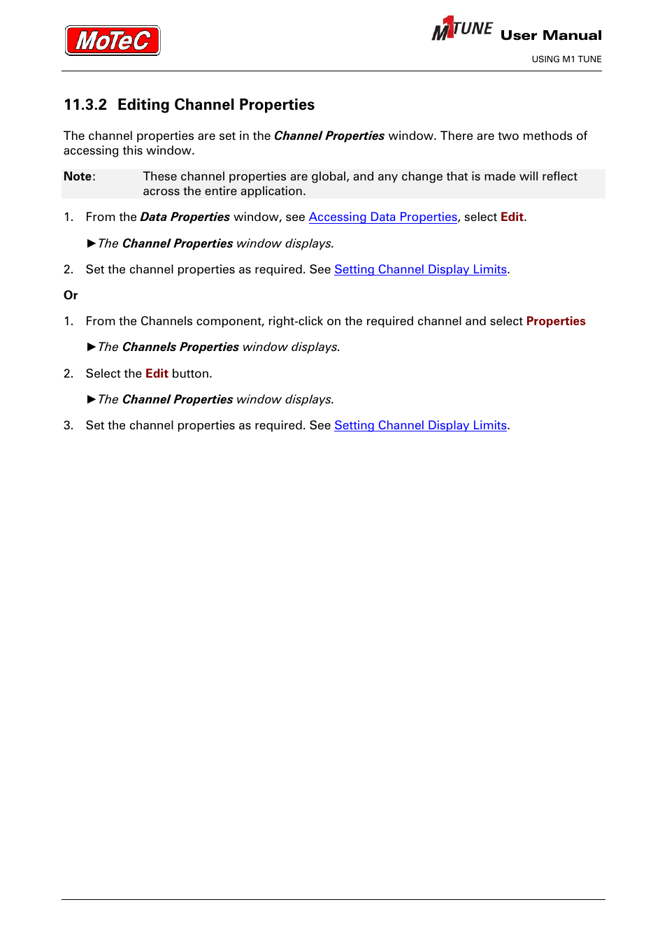 2 editing channel properties | MoTeC M1 Tune User Manual User Manual | Page 48 / 77