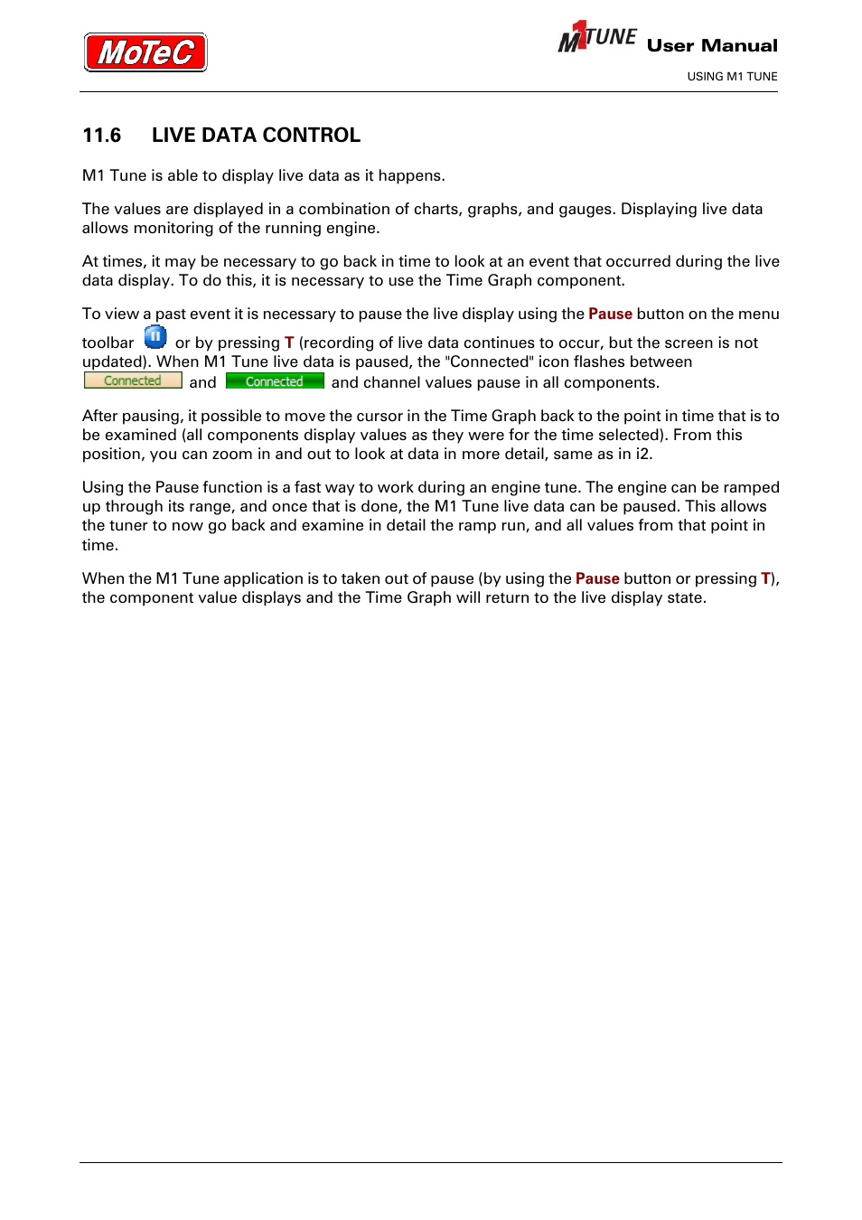 6 live data control | MoTeC M1 Tune User Manual User Manual | Page 51 / 77