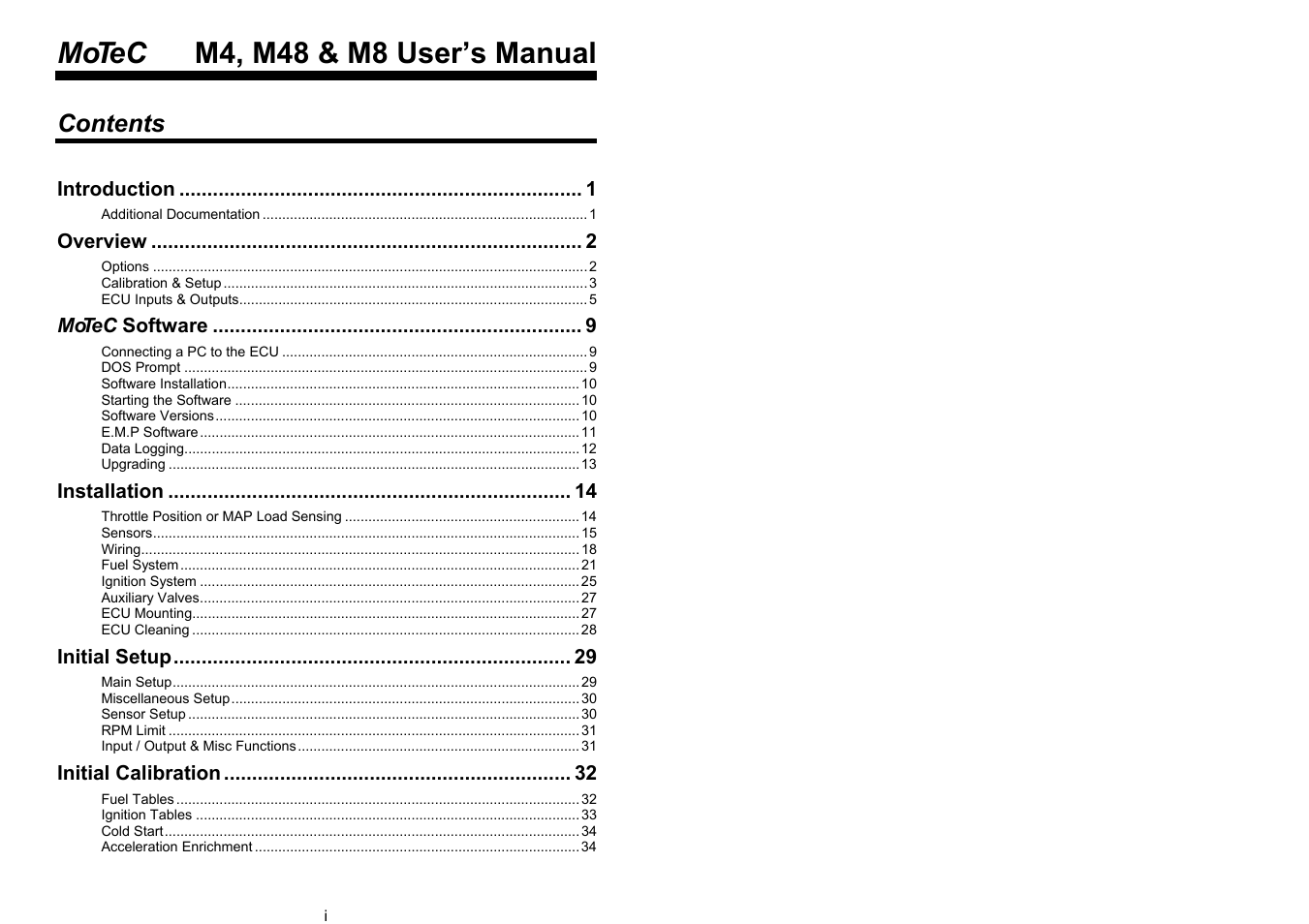 MoTeC M8 User Manual | 63 pages